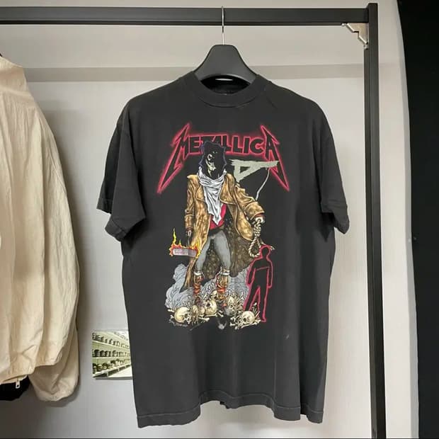 메탈리카 90s 밴드티