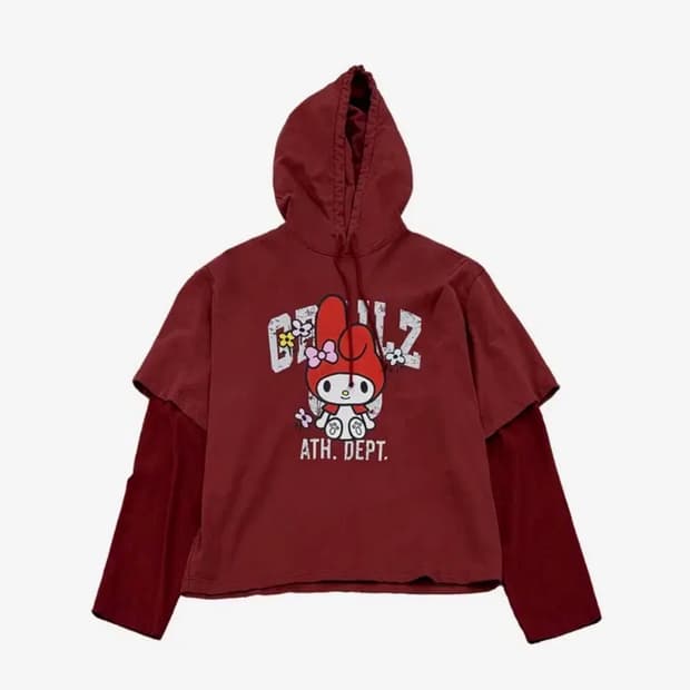 RED MY MELODY LAYERED LONG SLEEVE