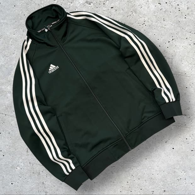 [M] 아디다스 삼선 트랙탑 져지 집업 그린 D96