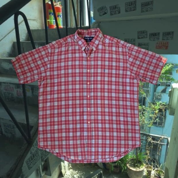 폴로 랄프로렌 1/2 체크 셔츠 (Man 3XL) AB1688