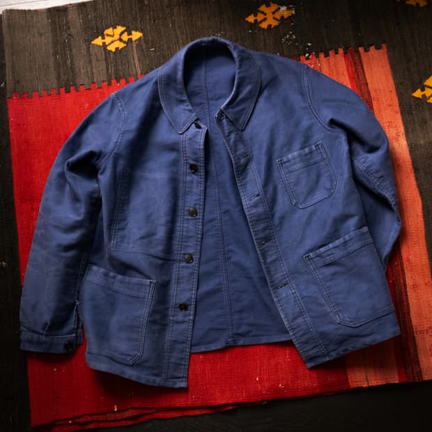  1950s ‘LE FAVORI’ French Blue Moleskin