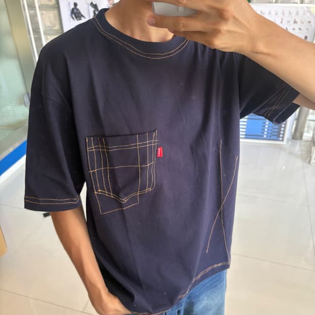 rough stitch pocket tee 스티치 포켓 티