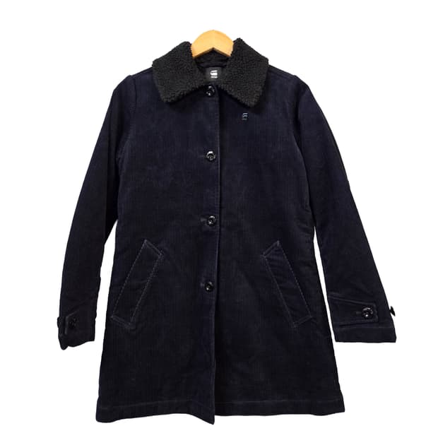 G-STAR RAW 코듀로이 칼라 코트 네이비(XS)택없음