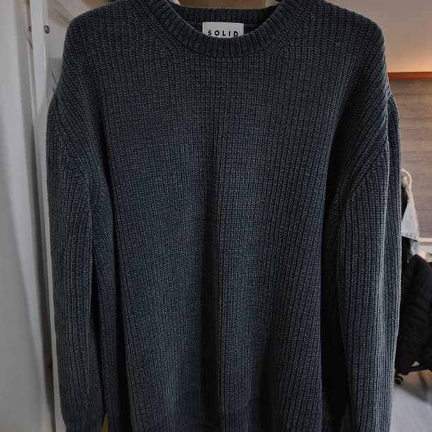 솔리드옴므 벨벳 니트 52 청록