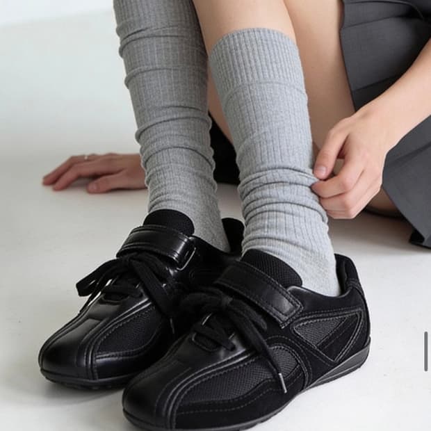 [245] 세인트새틴 포엣 소가죽 레이스업 스트랩 스니커즈