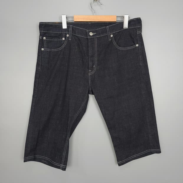 리바이스 Levis 527 데님 하프팬츠 생지 진청 36