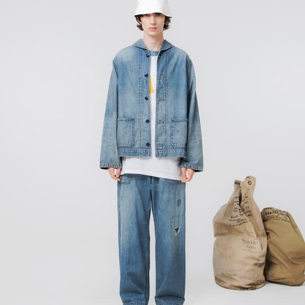 바우와우 Bowwow USN M44 미해군 덩가리 퍼티그 데님 팬츠 L