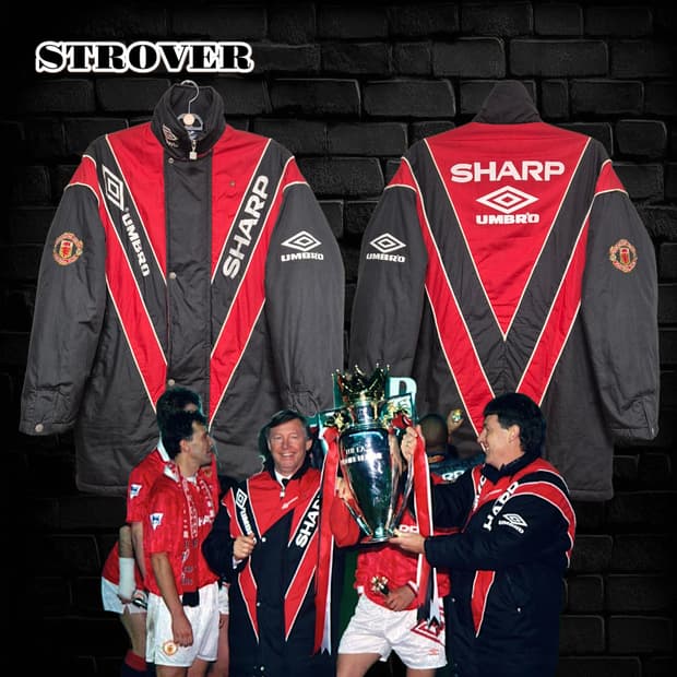 92/93 맨유 롱 점퍼 자켓 L