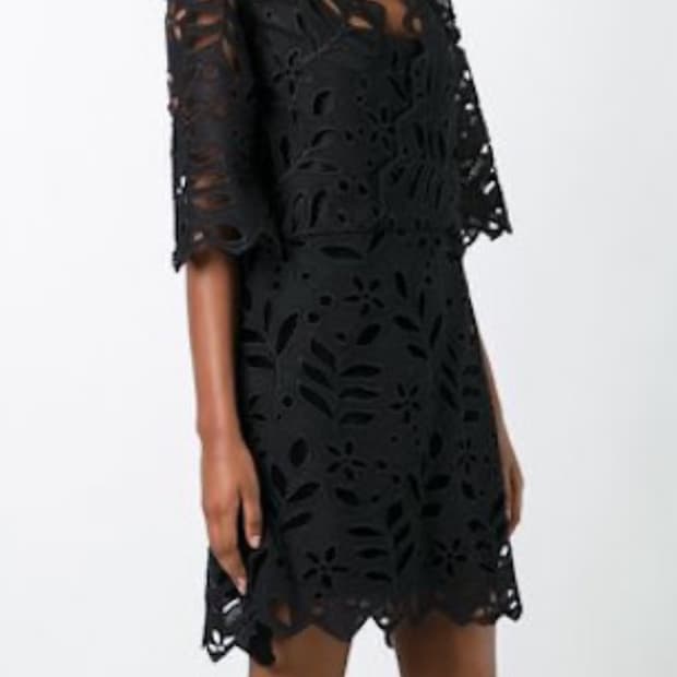 씨바이 끌로에 블랙 레이스 원피스