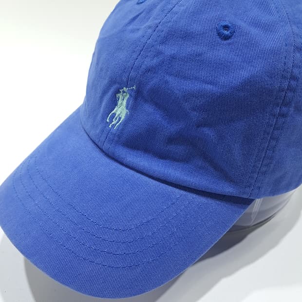 CL620 폴로 코튼 포니자수 로열블루 볼캡 모자