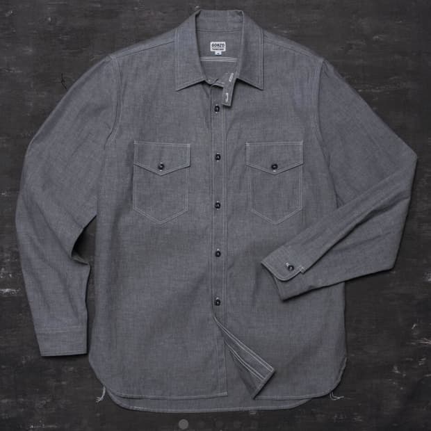 사이클챔프 곤조 샴브레이 셔츠 그레이 L