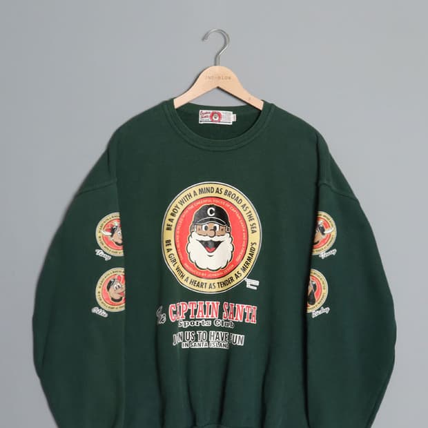 Captain Santa Print Sweat Shirts