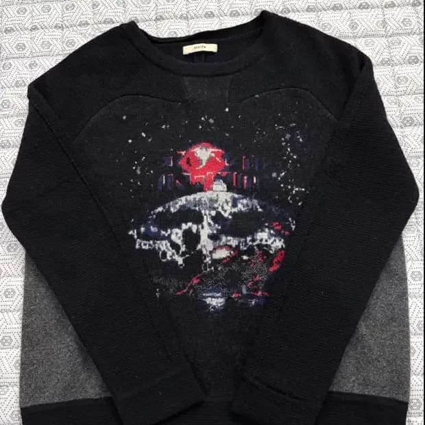 SYSTEM 시스템 블랙/회색 스웨터 90