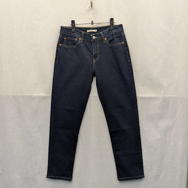 Boyfriend 리바이스 여성 데님 바지 진청