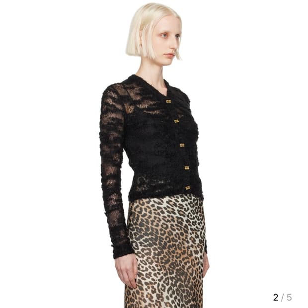 Ganni 가니 부클 가디건