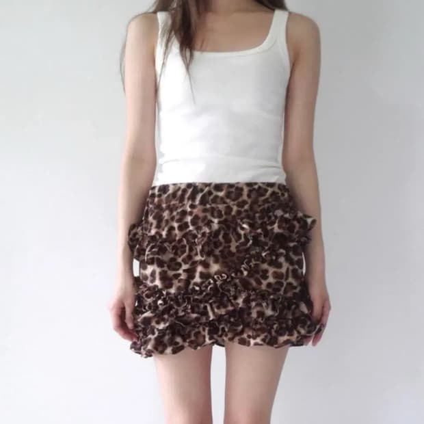 세틀포문 settle for moon 레오파드 스커트