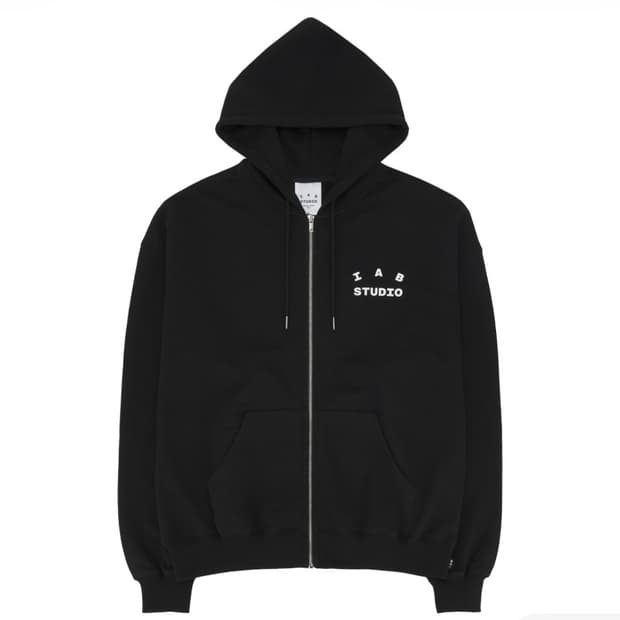 iab studio 26ss 후드집업 블랙 L