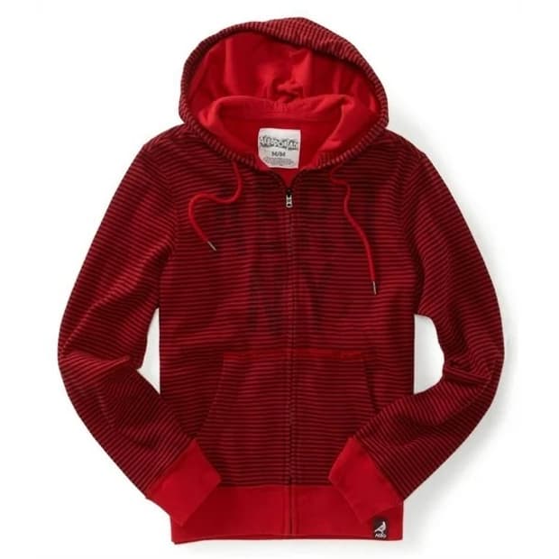 에어로포스테일 레드 블랙 스트라이프 후드집업 구합니다