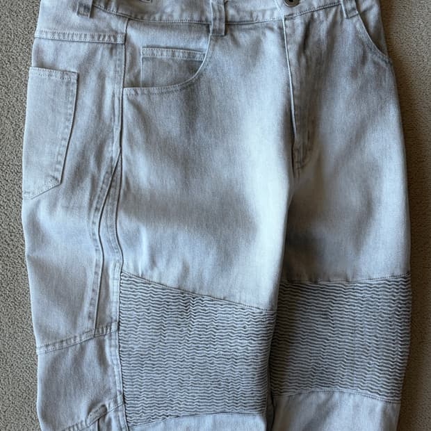 파르티멘토 더티 워싱 바이커 팬츠