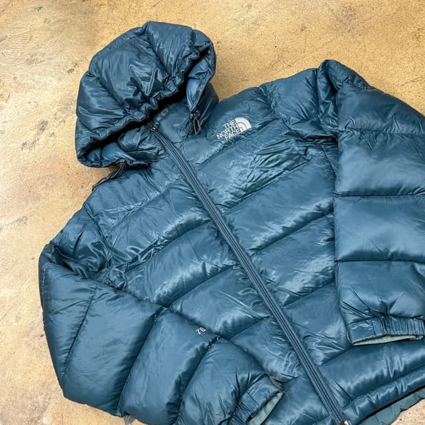 [정품/S] 노스페이스 후드 패딩 블루 b19