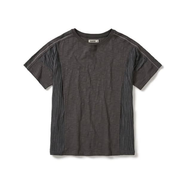 [00] Crease half T-shirts / Charcoal