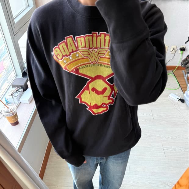 90s 베이프 니고 스웻 셔츠