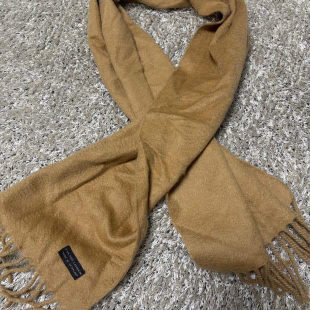 스코틀랜드제 베이지 100프로 캐시미어 목도리