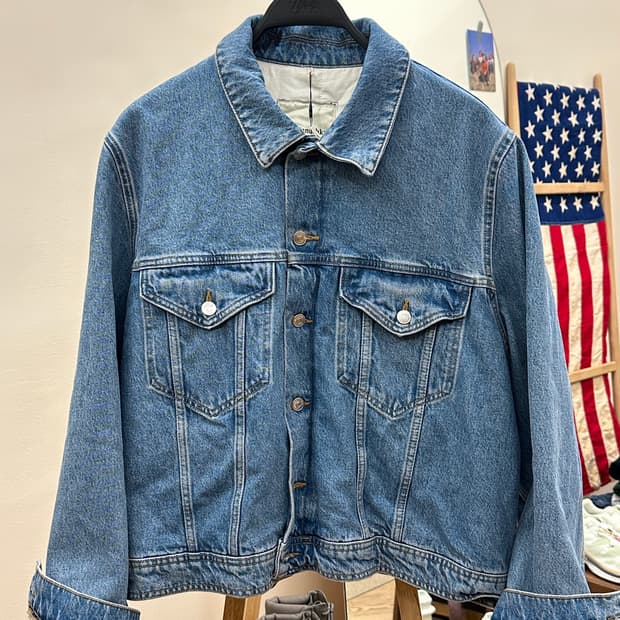 [새제품] 자라 x 나누시카 빈티지 데님 트러커 자켓 XL