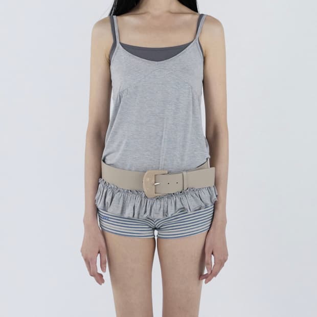 세릭 Frill Hem Sleeveless _ Gray 프릴 슬리브리스