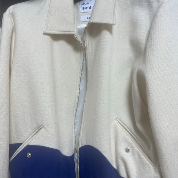 1size 블루 선플라워 자켓