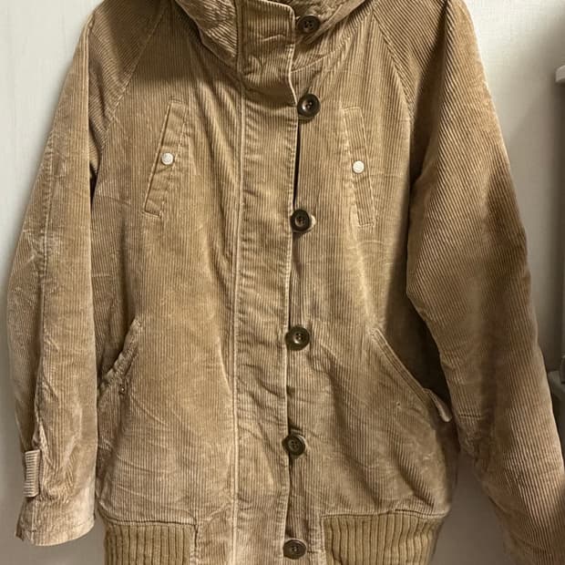 베이지 후드 자켓