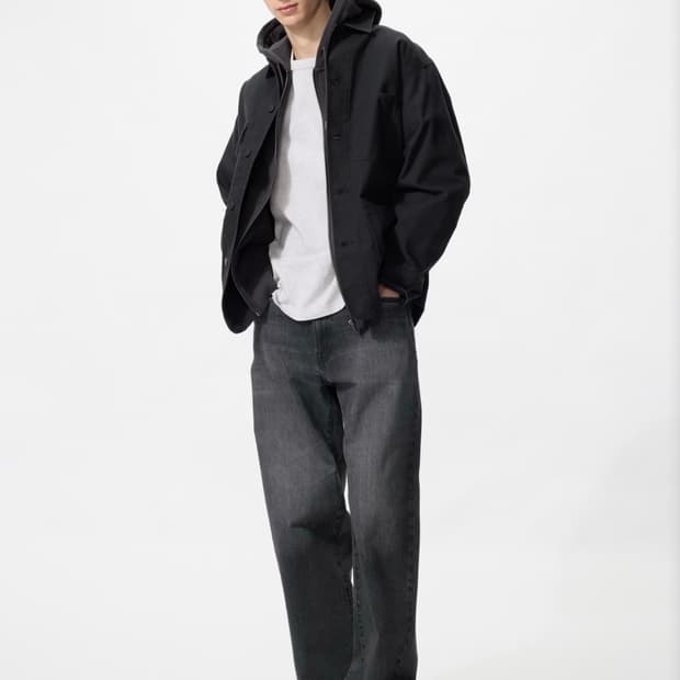 유니클로 배기진 긴기장 08 다크그레이 31사이즈