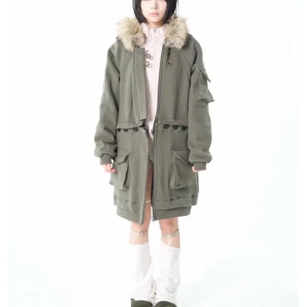 오스하이 투웨이 퍼 후드집업