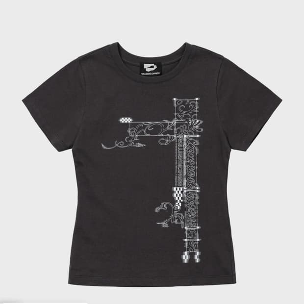 웰빙익스프레스 Hybrid Tattoo Tee Charcoal