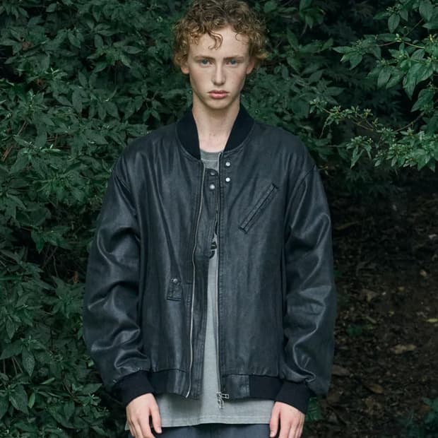 노운 (noun) vintage suede blouson (black)