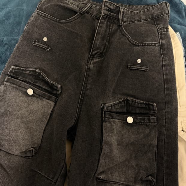 빈티지 검정 청바지