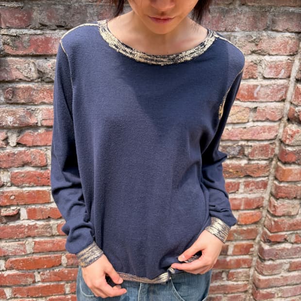 Armani Exchange 백리스 글리터 니트 XL