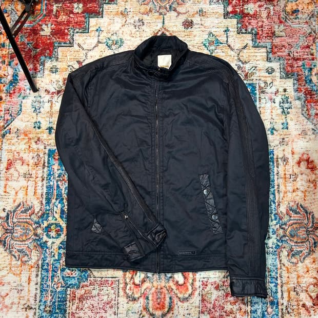 [XL] 디젤 자수로고 바이커 자켓