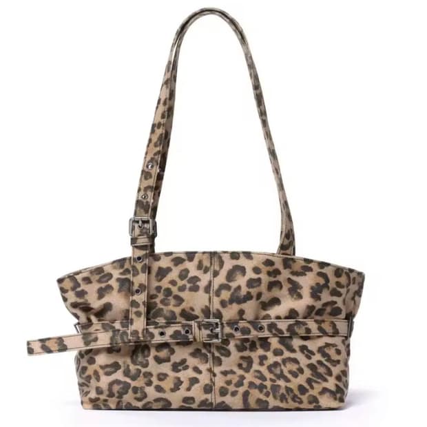 세이모온도 레오파드 르밸트백