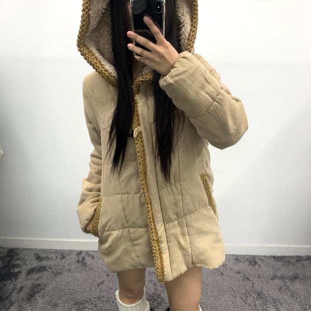 스웨이드 모리 에스닉 파카