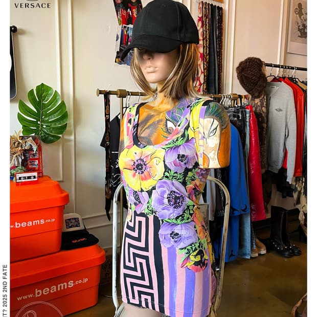 1990s VERSACE Floral Sleeveless Top