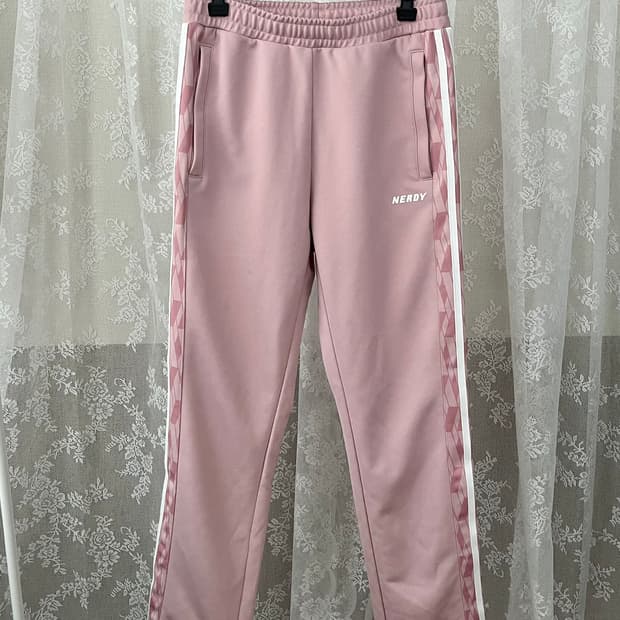S) 널디 모노그램 핑크 트레이닝 팬츠