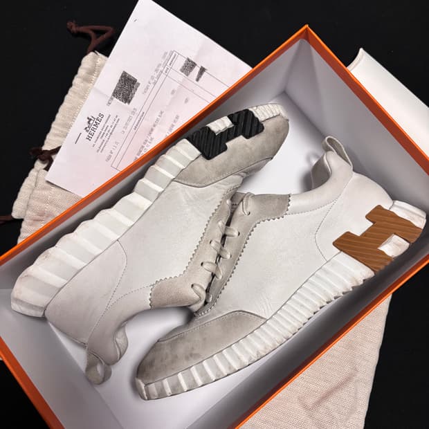 에르메스 남성 바운싱 레더 스니커즈 42.5