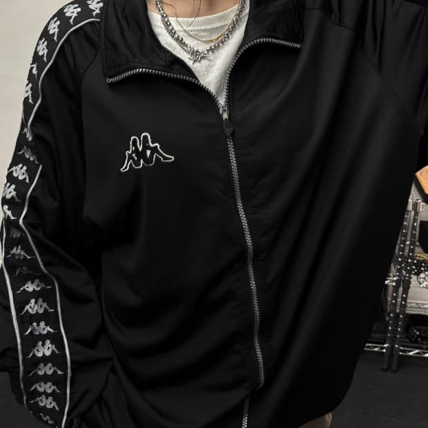 카파 00s 사이드라인 블랙 트랙탑 져지