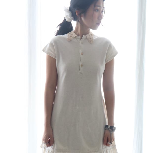 [Kapital] Crochet Lace Collar Blouse