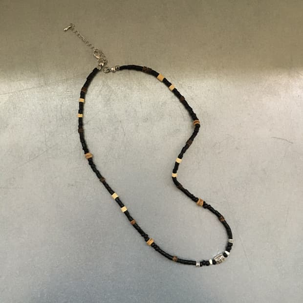 wood black necklace