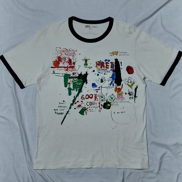 [L] 유니클로 UT 아카이브 x 장 미쉘 바스키아 링거 티셔츠