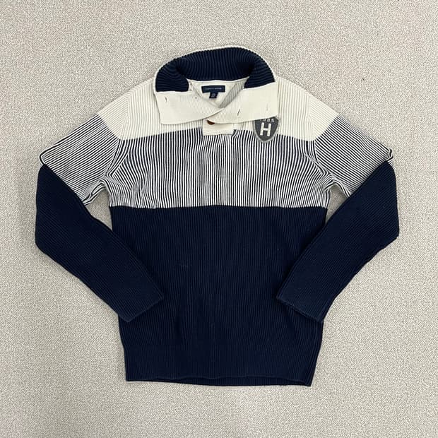 XL 타미힐피거 버튼다운 니트 스웨터 0219M