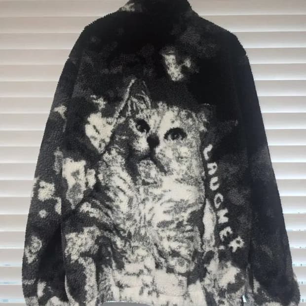 라퍼 캣플리스 자켓 고양이 후리스