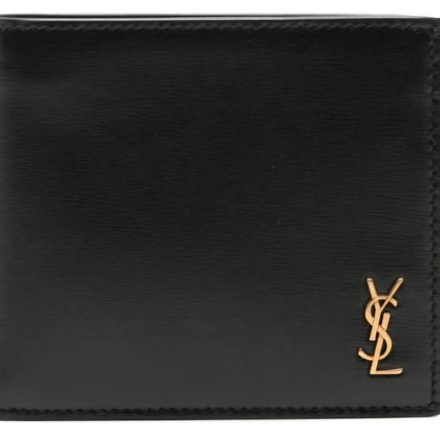 입생로랑 남성 반지갑 블랙 금장( 원가:704,000원) 교신가능